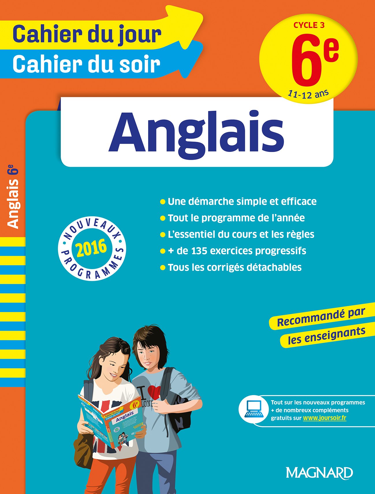 Anglais 6e - Cours, 150 exercices et aide-mémoire visuel - Cahier du jour Cahier du soir
