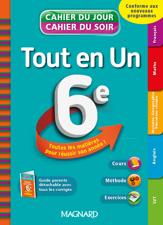 Tout en un 6e - Cahier du jour / Cahier du soir
