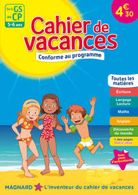Cahier de vacances, de la GS au CP, éd. 2017
