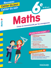 Maths 6e - Cahier du jour Cahier du soir