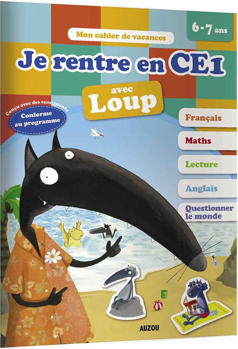 Je rentre en CE1 avec loup ned - mon cahier de vacances