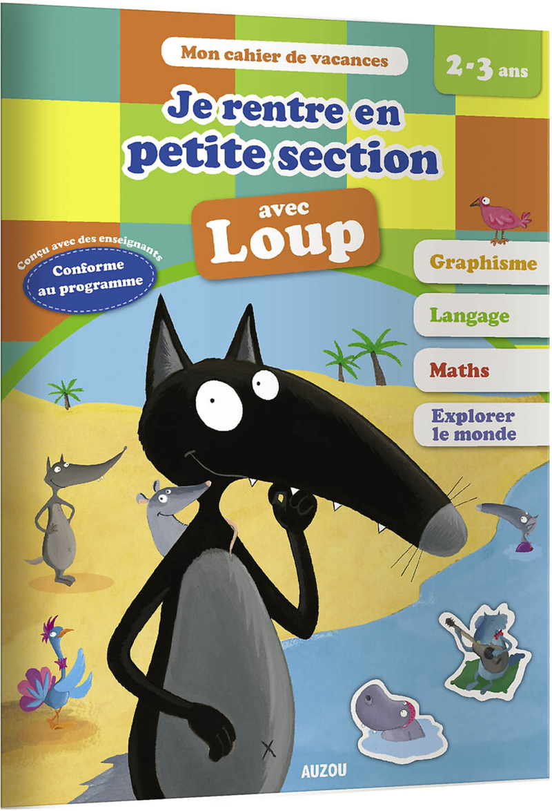 Je rentre en PS avec loup ned - mon cahier de vacances
