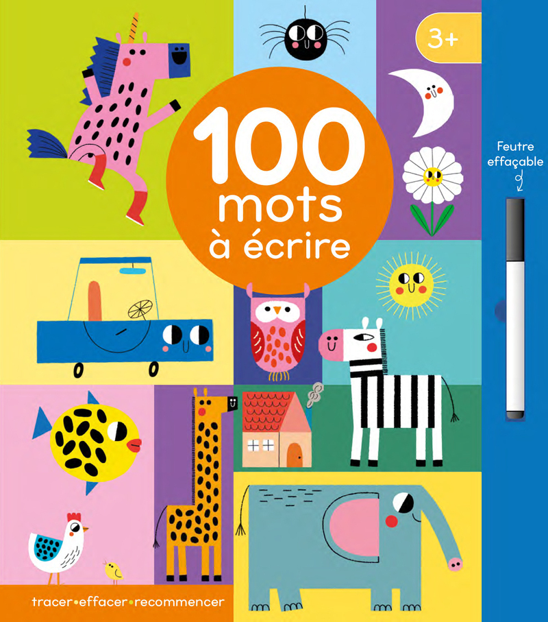TRACER - EFFACER- RECOMMENCER - 100 MOTS À ÉCRIRE