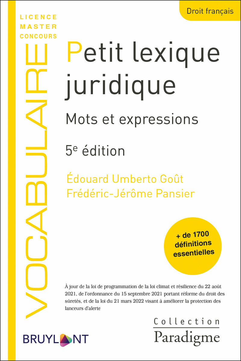 Petit lexique juridique
