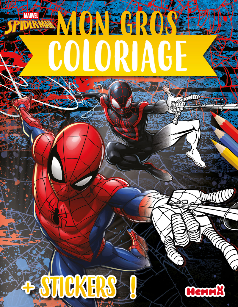 Marvel Spider-Man - Mon gros coloriage + stickers ! (Spider-Man et Kid Arachnid)