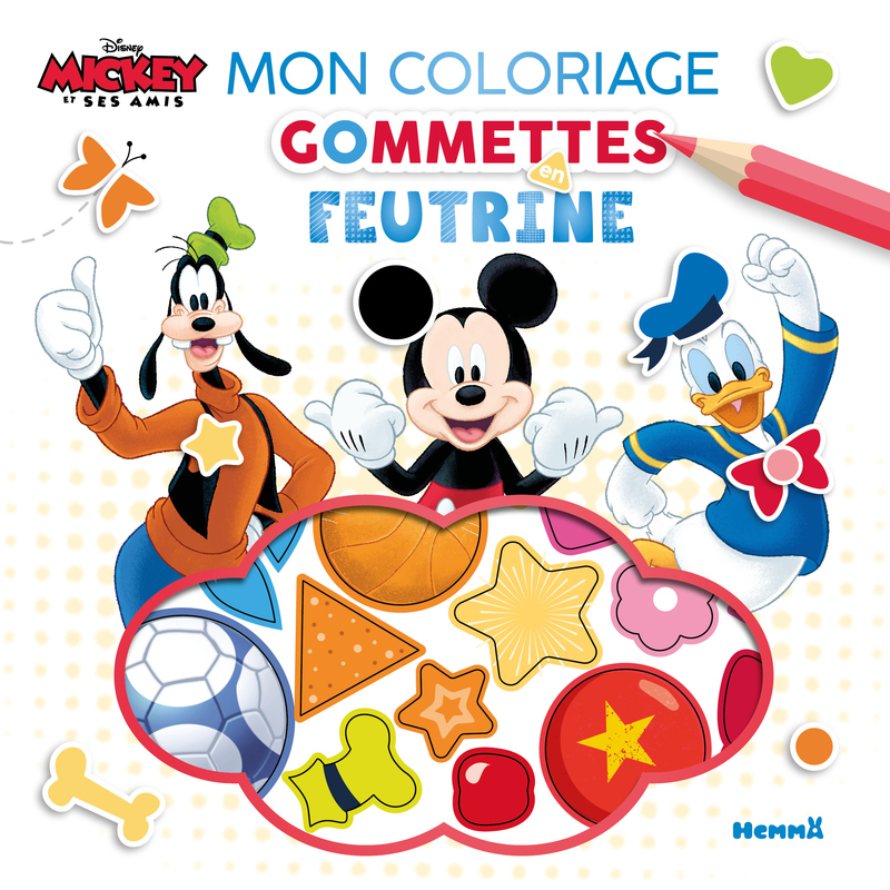 Disney Mickey et ses amis - Mon coloriage gommettes en feutrine