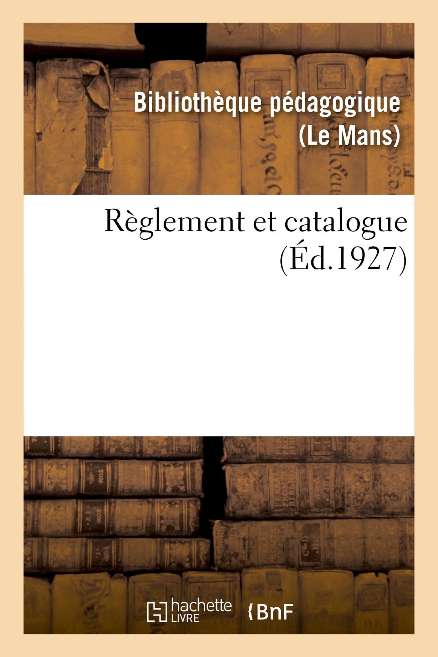 Règlement et catalogue