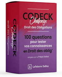 Codeck Challenge : Droit des Obligations - 100 questions pour tester vos connaissances en Droit des obligations
