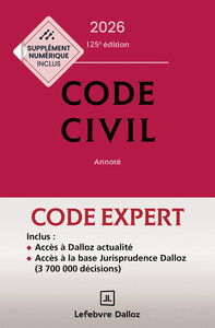 Code Dalloz Expert. Code civil 2026. 23e éd.