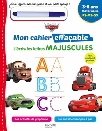 Disney - Cars Mon cahier effaçable - J'écris les lettres majuscules  (3-6 ans)