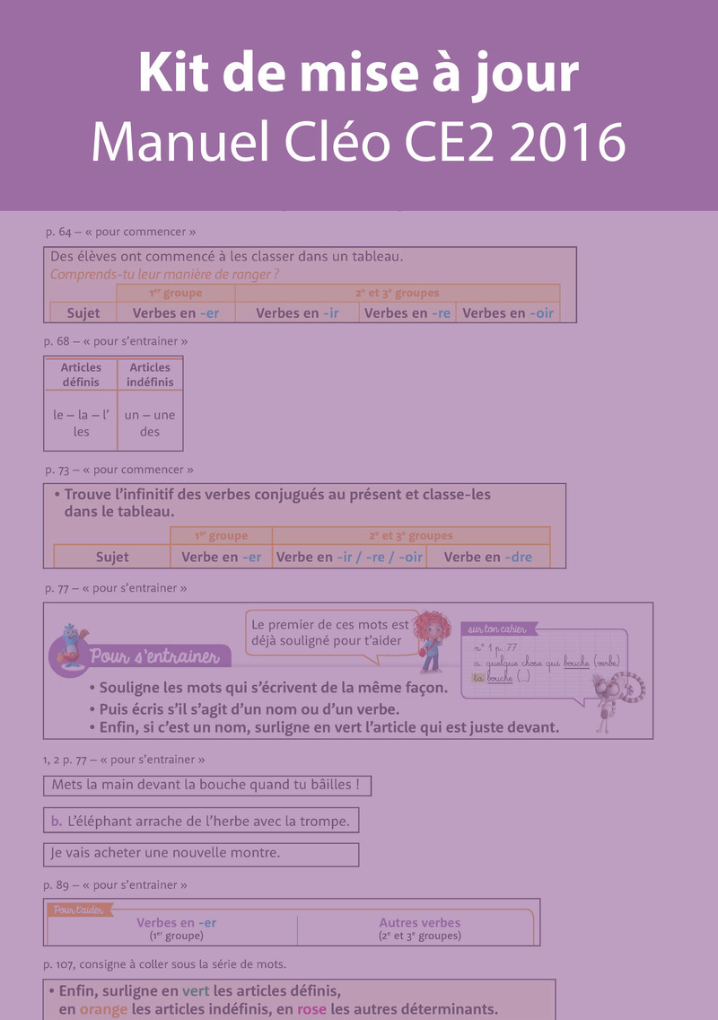 KIT Mise à jour CLEO CE2 - Pack de 5