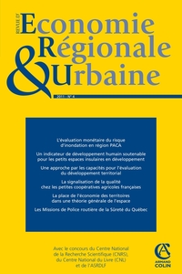 Revue d'économie régionale & urbaine (4/2011)