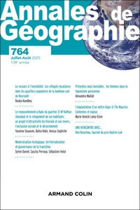 Annales de géographie - N°764 4/2025