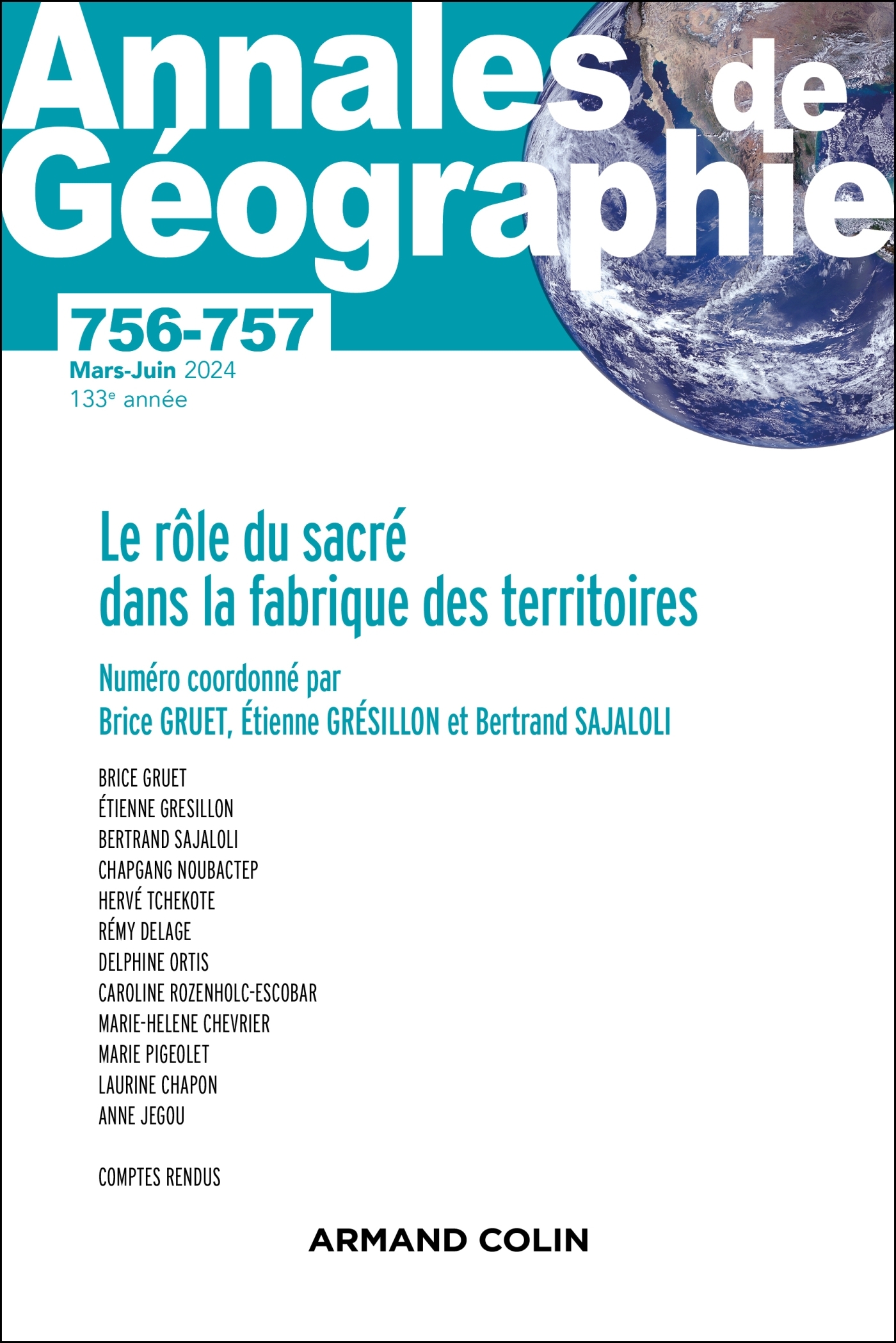 Annales de géographie - N°756-757 2-3/2024