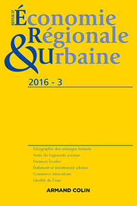 Revue d'économie régionale et urbaine n° 3/2016 Varia