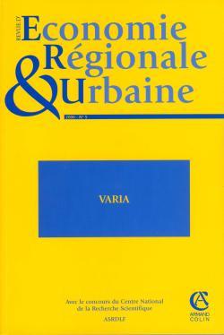 Revue d'économie régionale et urbaine  5/2006