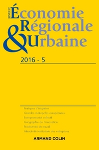 Revue d'économie régionale et urbaine n° 5/2016