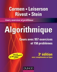 Algorithmique - 3ème édition - Cours avec 957 exercices et 158 problèmes