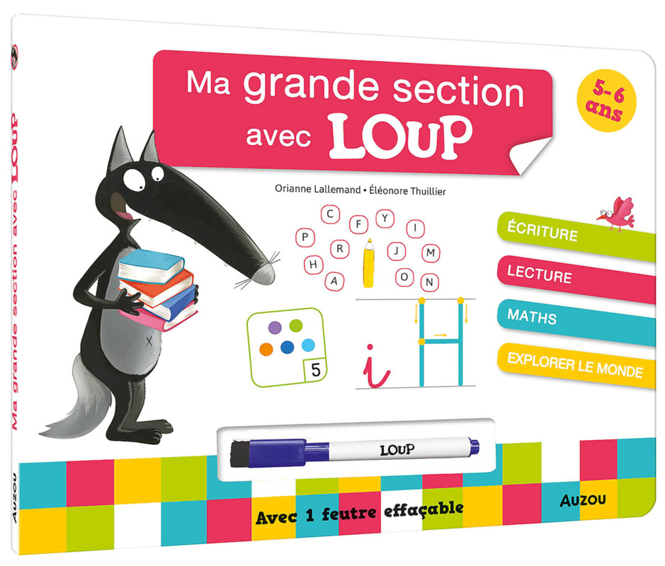 MA GRANDE SECTION AVEC LOUP - LIVRE-ARDOISE NED