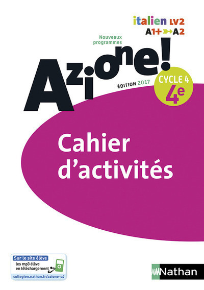 Azione ! 4ème Cahier d'activités 2017