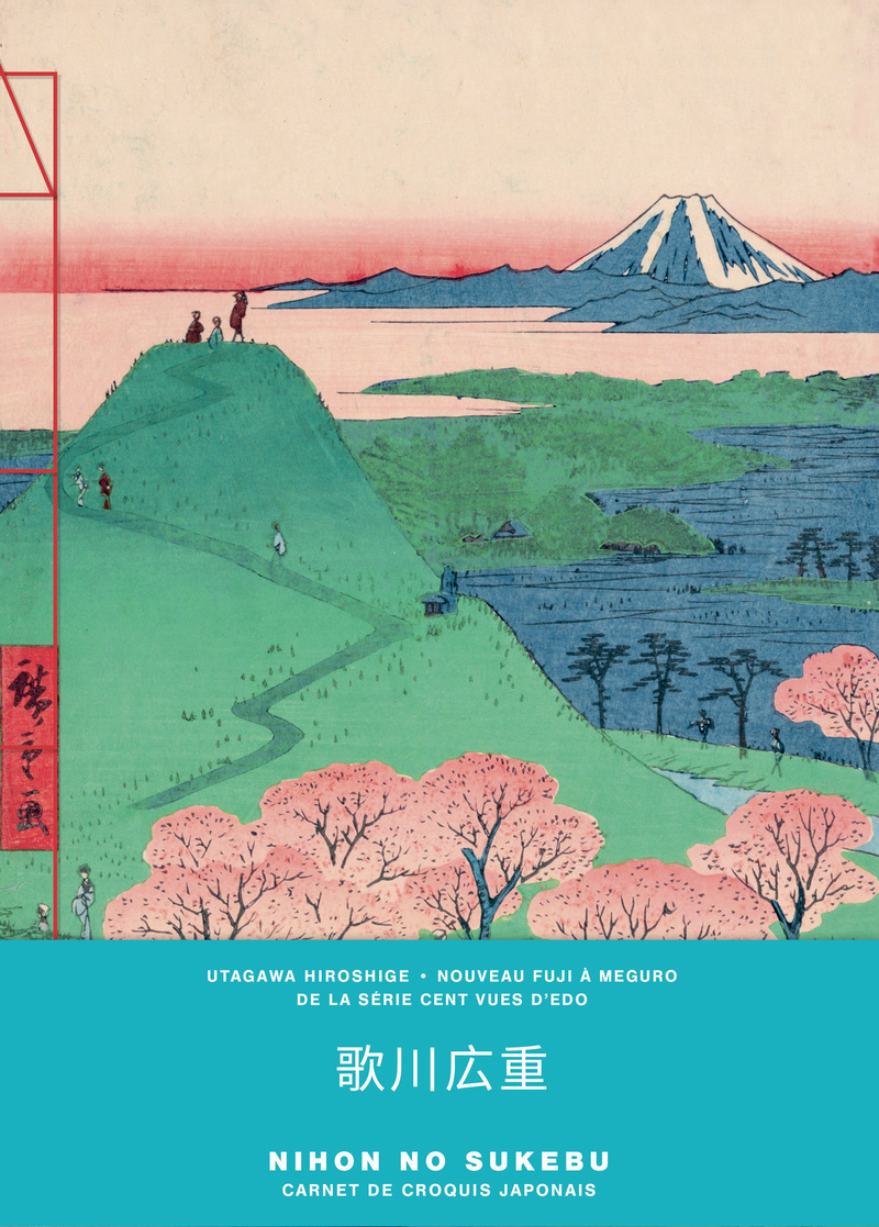 Carnet Utagawa Hiroshige / Nouveau Fuji à Méguro de la série cent vues d'Edo