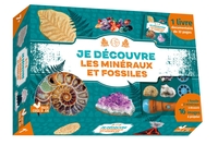 Je découvre les minéraux et fossiles - coffret avec lampe et kit excavation