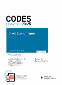 Code essentiel - Droit économique 2025 - À jour au 15 mars 2025