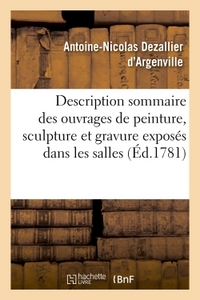 Description sommaire des ouvrages de peinture, sculpture et gravure exposés