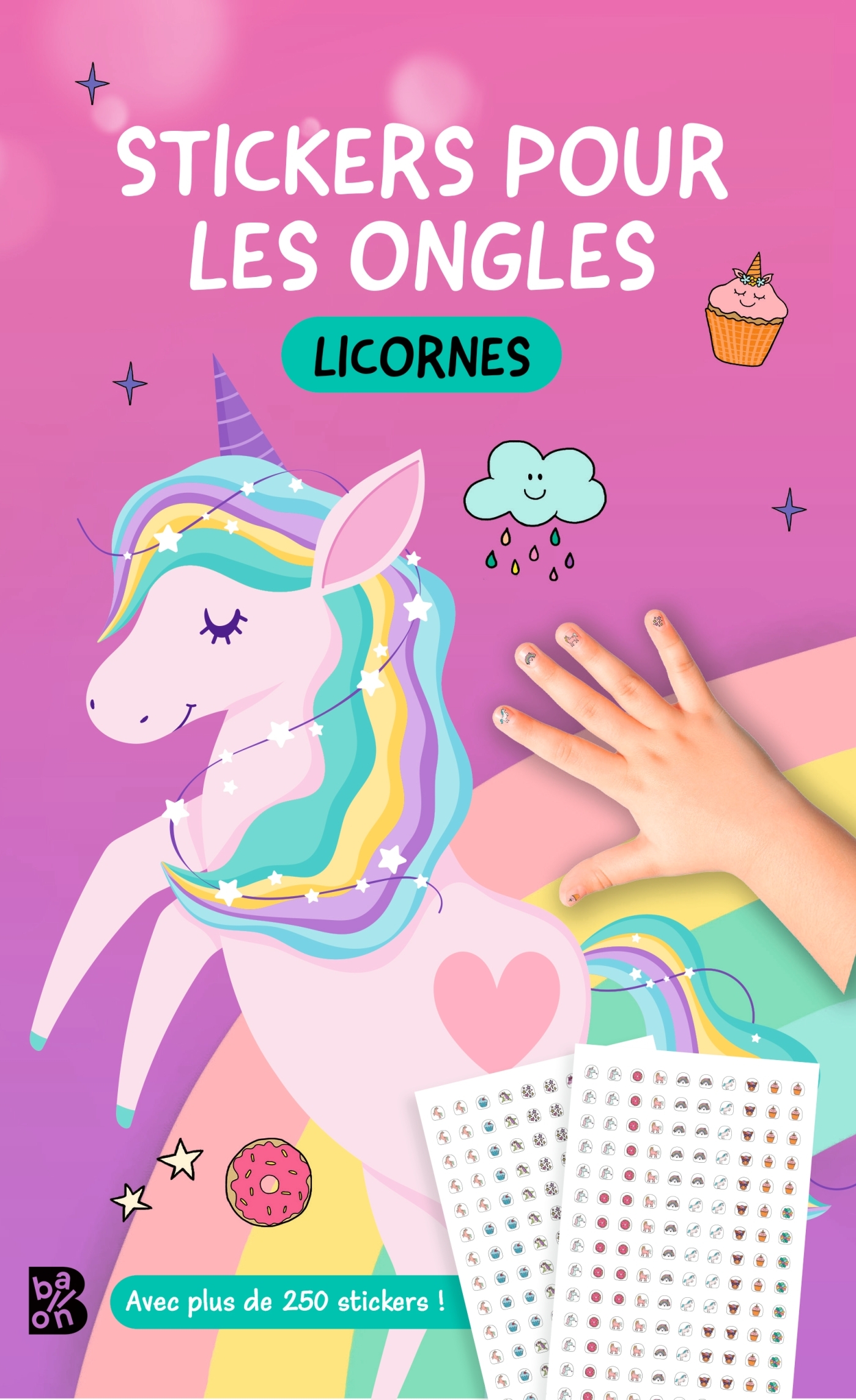 Stickers pour les ongles - Les licornes