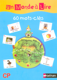 Un monde à lire CP - série bleue - 60 affichettes mots-clés