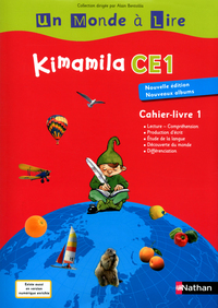 Un Monde à Lire - Kimamila CE1 - série rouge - cahier livre 1