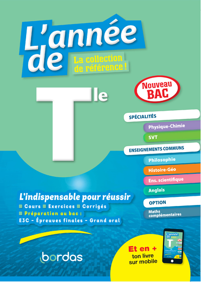 L'Année de Tle Spécialités Physique-Chimie + SVT