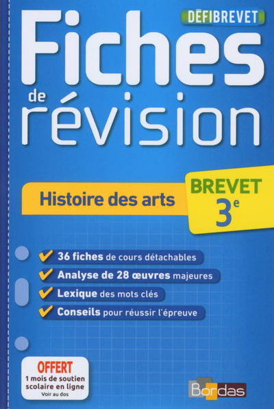 Défibrevet Fiches de révision Histoire des arts 3e