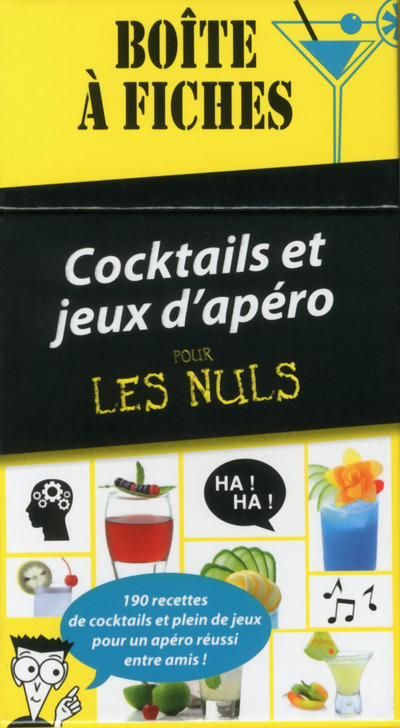 Boîte à fiches cocktails et jeux d'apéro pour les Nuls, 3e