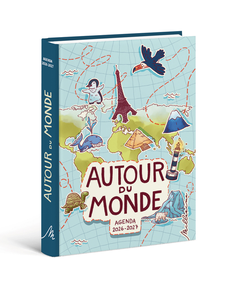 Agenda scolaire 2026-2027 Tour du monde