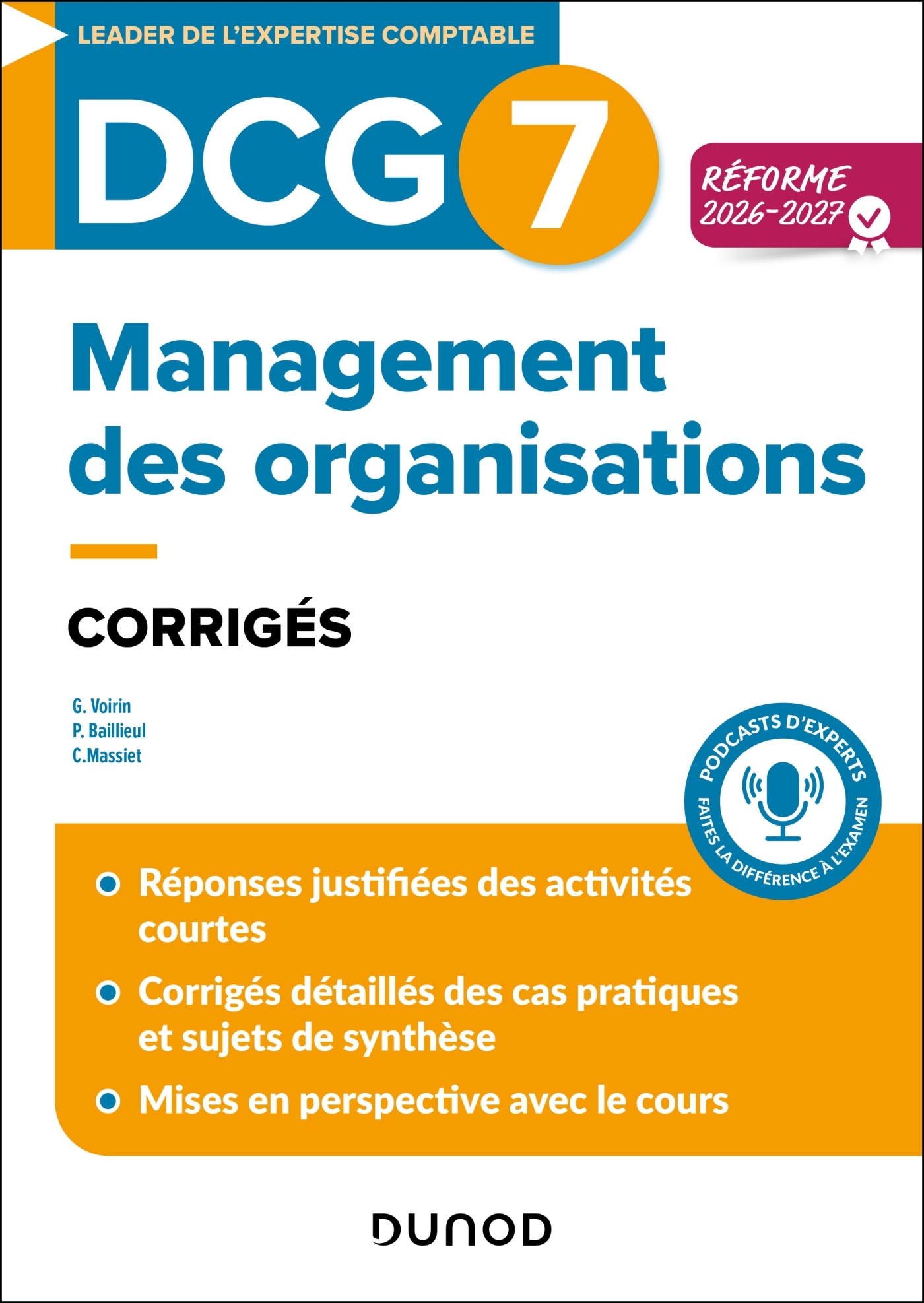 DCG 7 Management des organisations - Fiches de révision - Réforme 2026-2027