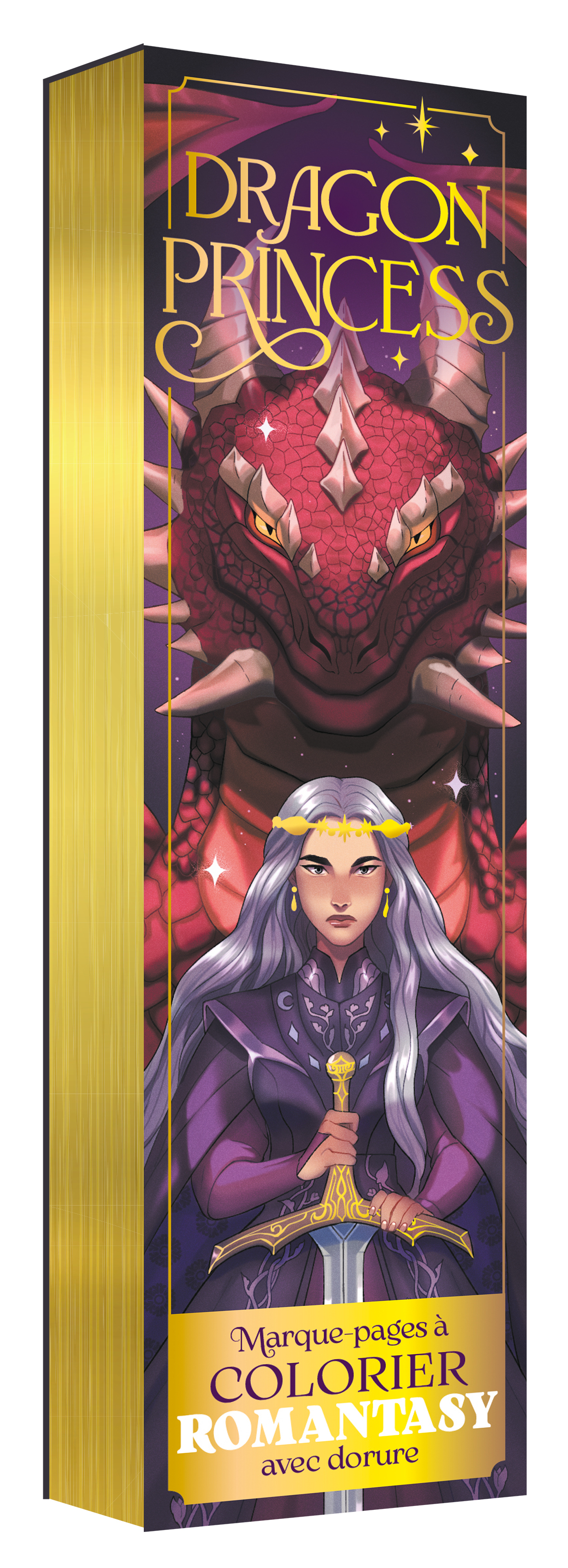 Marque-pages à colorier romantasy - Dragon Princess