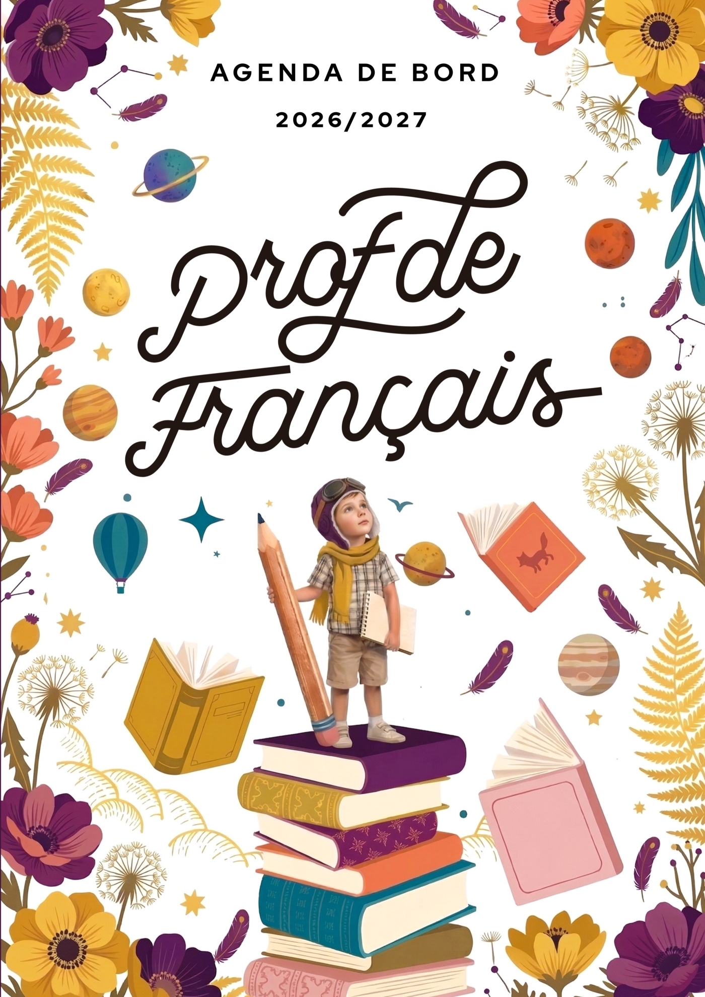 Agenda de bord 2026/2027 professeur de Français