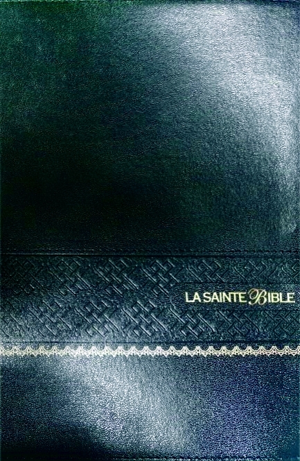 La Sainte Bible Segond 1910 - Noire, similicuir, onglets, souple - Parole de Jésus en rouge