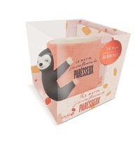 Coffret mug Le matin, j'ai une flemme de paresseux