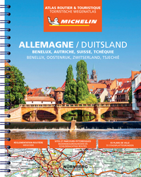 Atlas Allemagne/Duitsland -  Benelux, Autriche, Suisse, Tchéquie (A4-Spirale)