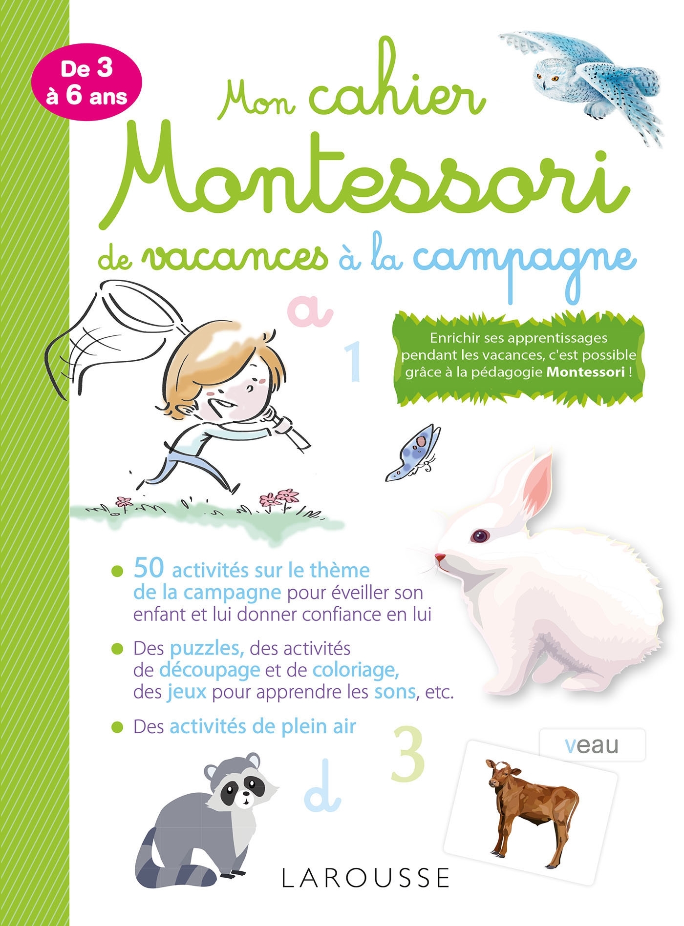 Mon cahier pour les vacances MONTESSORI : à la campagne