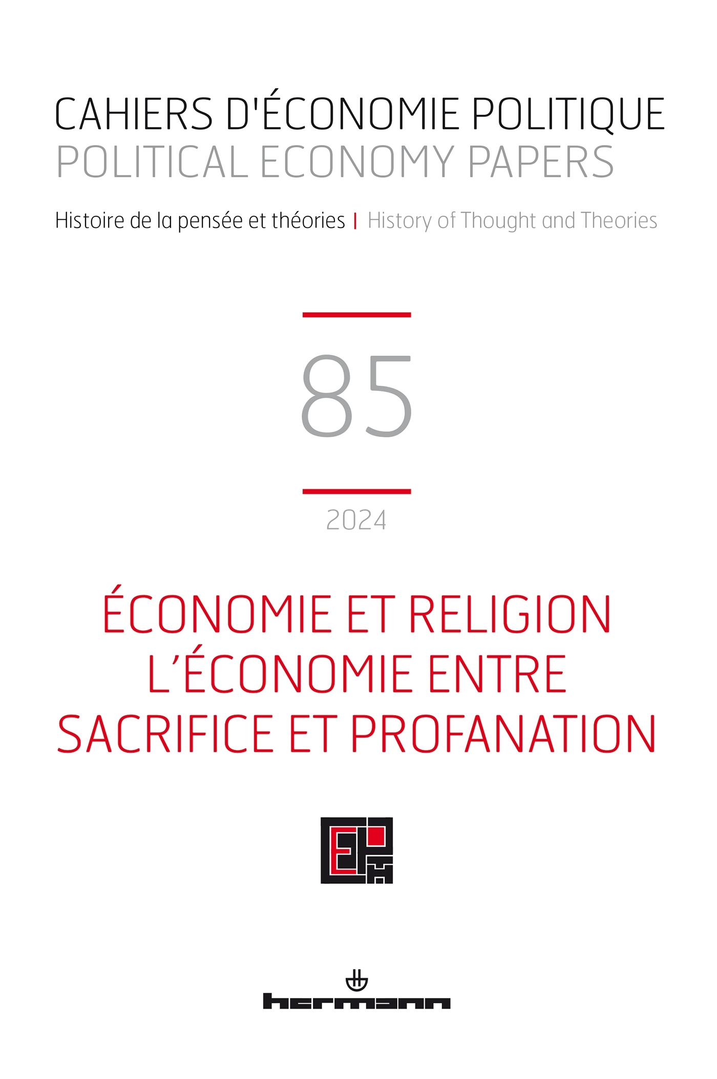 Cahiers d'économie politique n°85