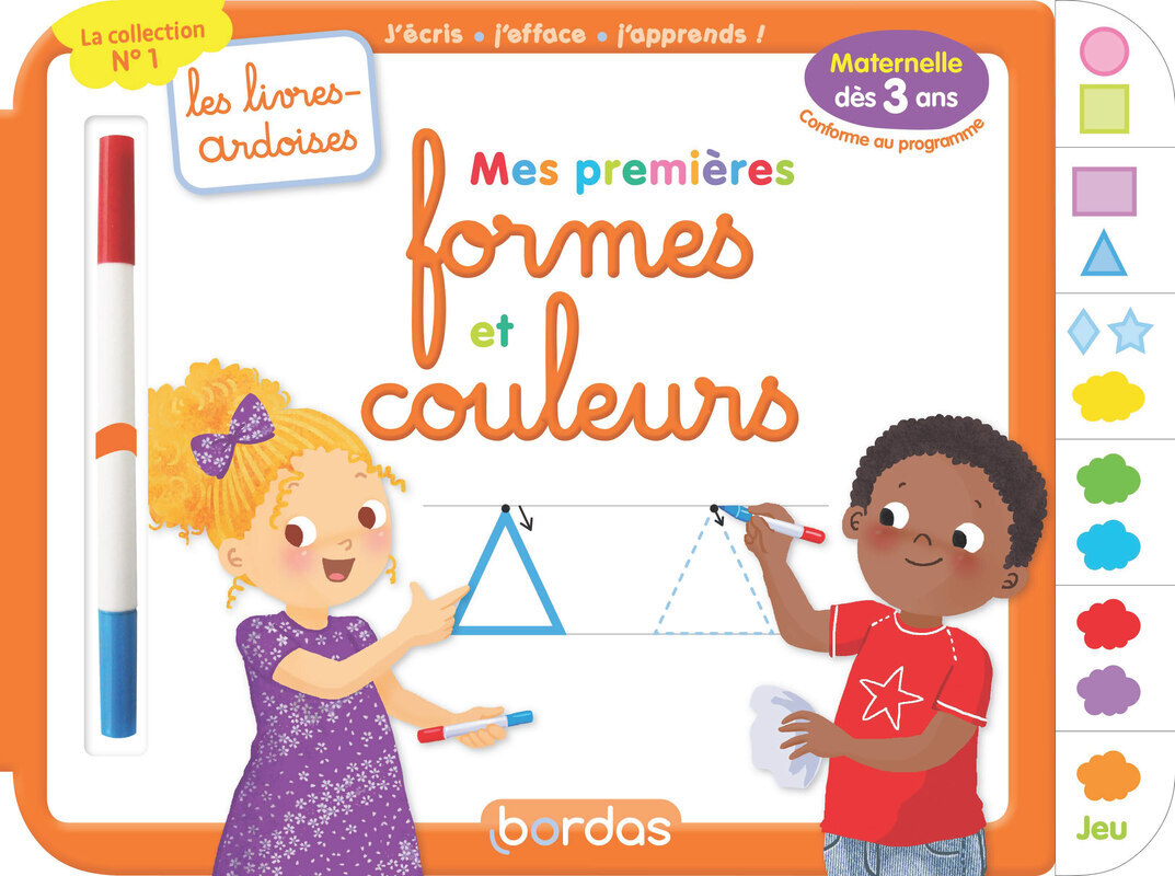 Les livres-ardoises - Mes premières formes et couleurs