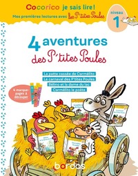 Cocorico Je sais lire ! 1res lectures - 4 aventures P'tites Poules - Niveau 1 - Tome 2