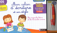 MON CAHIER ECRITURE GS POUR GAUCHER ET SON STYLO