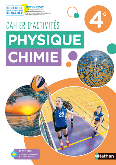 Couverture de Physique Chimie 4e - Cahier - 2022