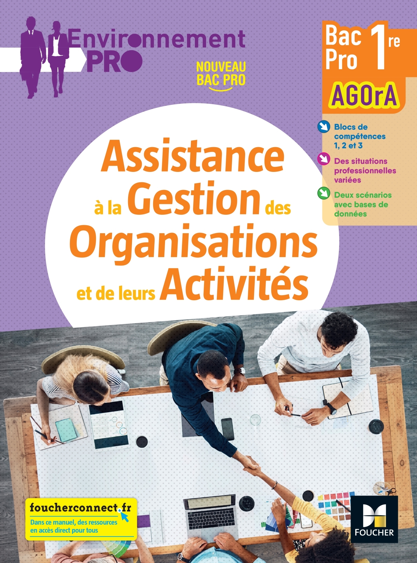 Couverture de Environnement p - Environnement Pro - AGOrA - 1re Bac Pro  - Éd. 2021 - Livre élève