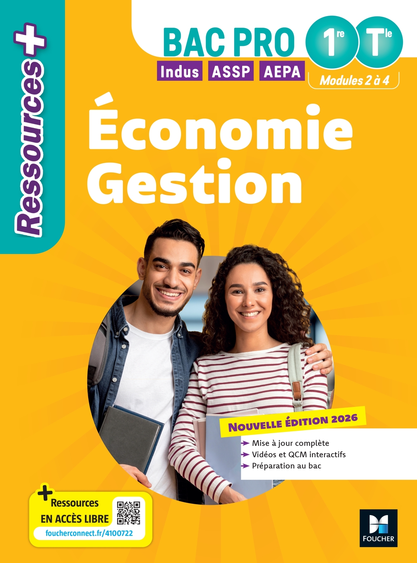 Couverture de Ressources Plus - Ressources Plus - Économie-Gestion - 1re Tle Bac Pro - Ed 2026 - Livre élève
