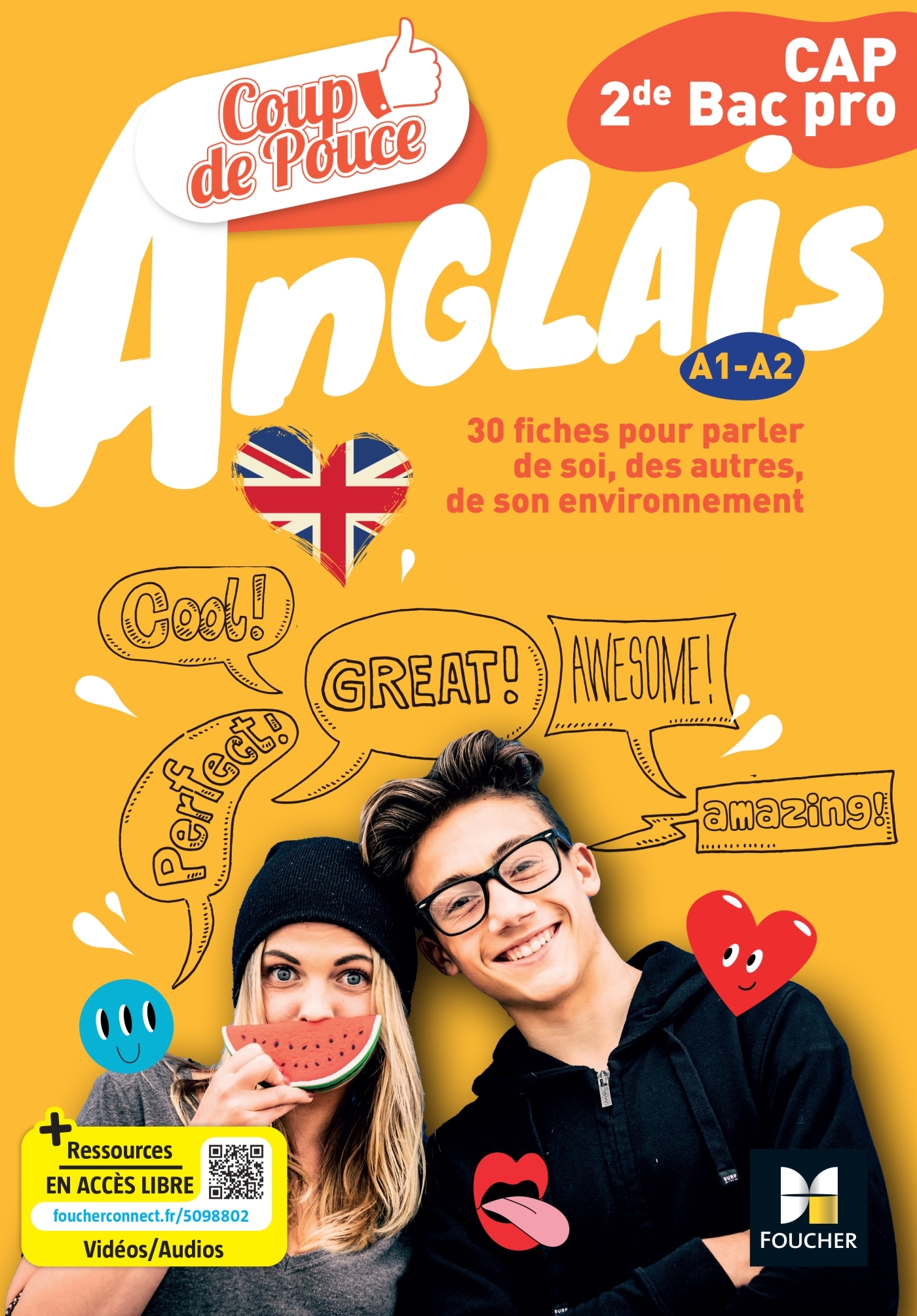 Couverture de Coup de pouce - Coup de pouce Anglais CAP / 2de Bac Pro - Ed. 2025 - Livre élève